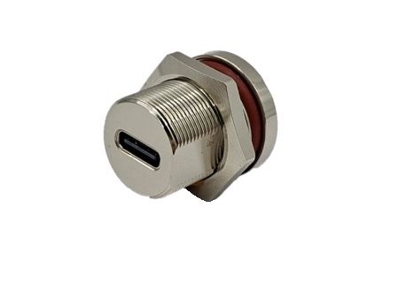 M16 USB 2.0 Type-C Socket TO C Socket מחבר נעילה קדמית - M16-USB-2.0-Type-C-Socket-TO-C-Socket-מחבר-נעילה-קדמית
